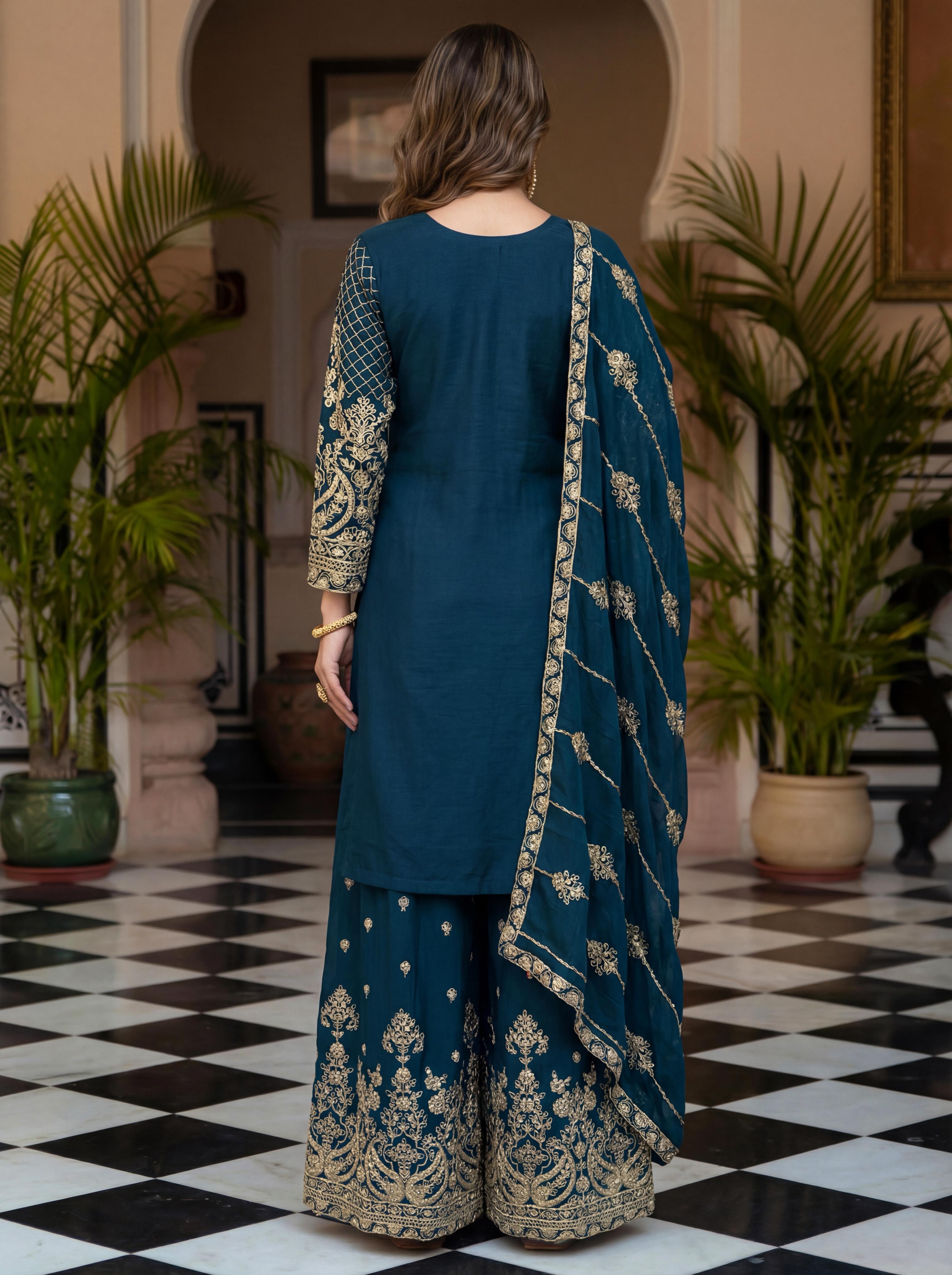 Dv Designer Dress Festive Style With These Stunning Embroidered Sharara Suits Collection 