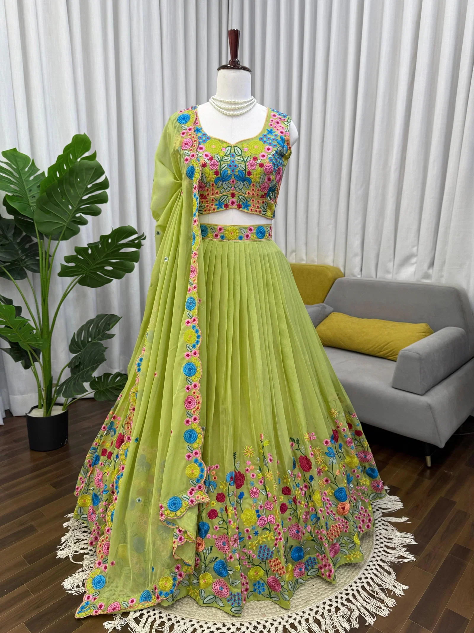 Glory QRC 388 Tabby Orgnza Silk Lehengha Choli