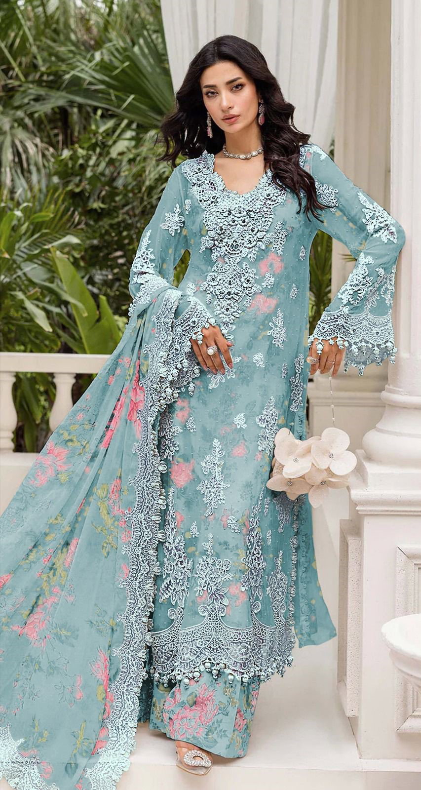 Bilqis B 232 A To D Organza With Embroidery Pakistani Salwar Kameez