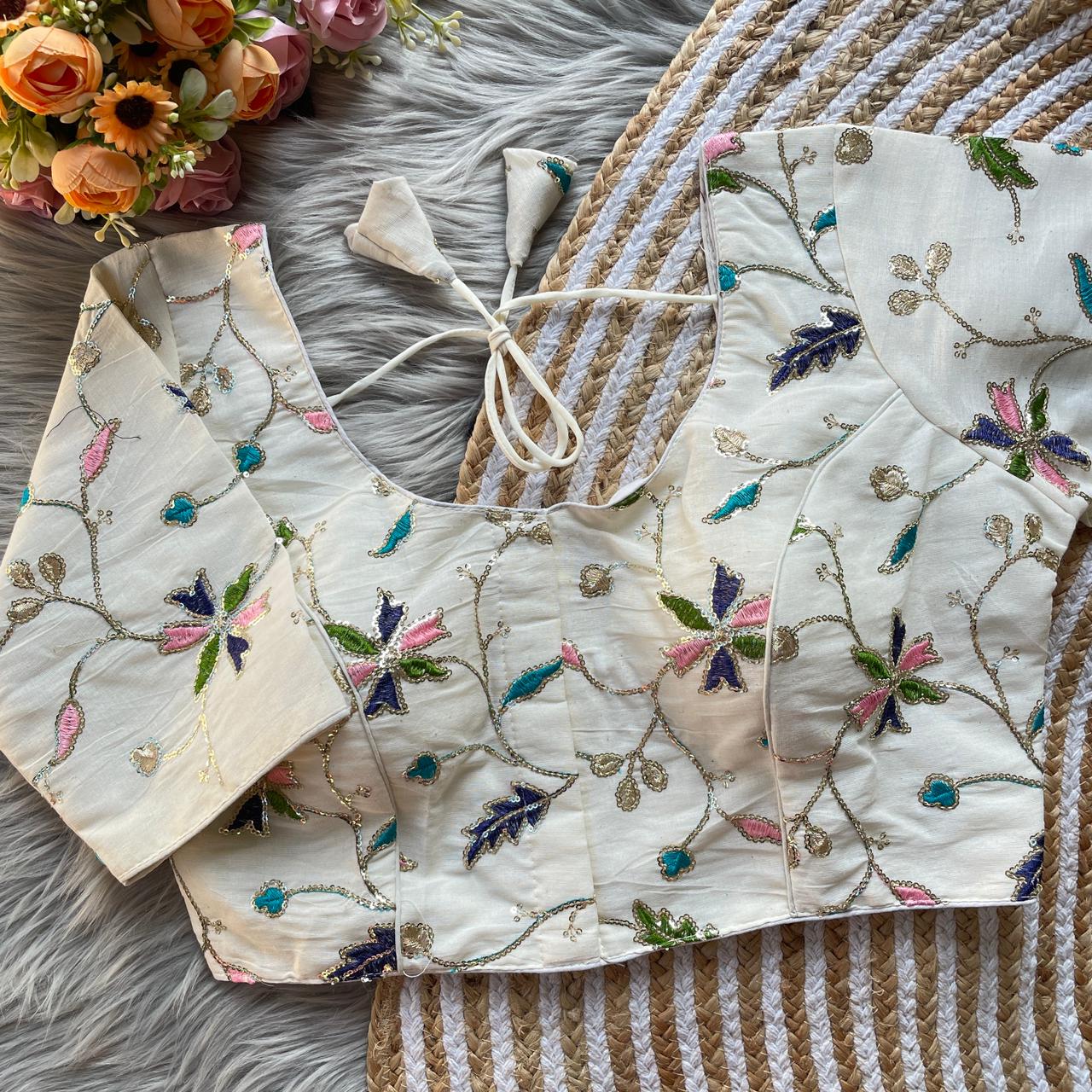 Fab Khadi Vol 7 Embroidery Khadi Blouse Collection