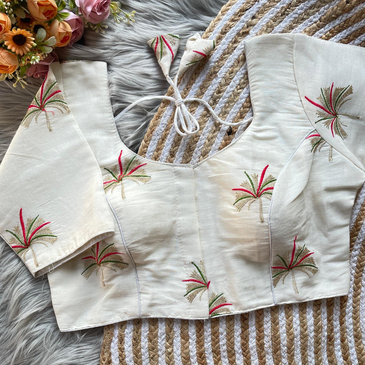 Fab Khadi Vol 7 Embroidery Khadi Blouse Collection