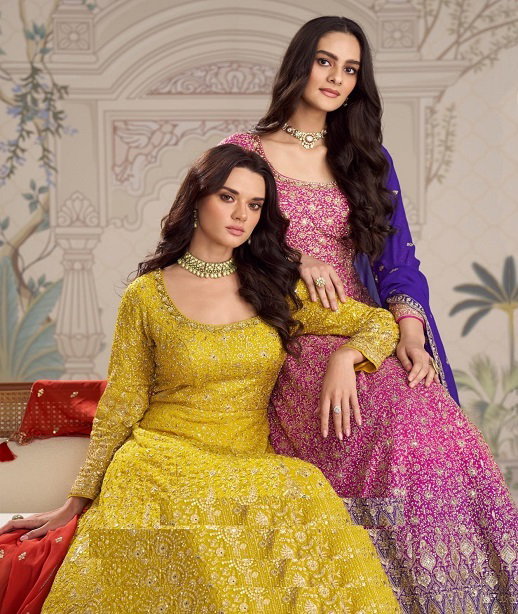 Saboori 10021 To 23 Georgette Embroidered Gown With Dupatta Collection