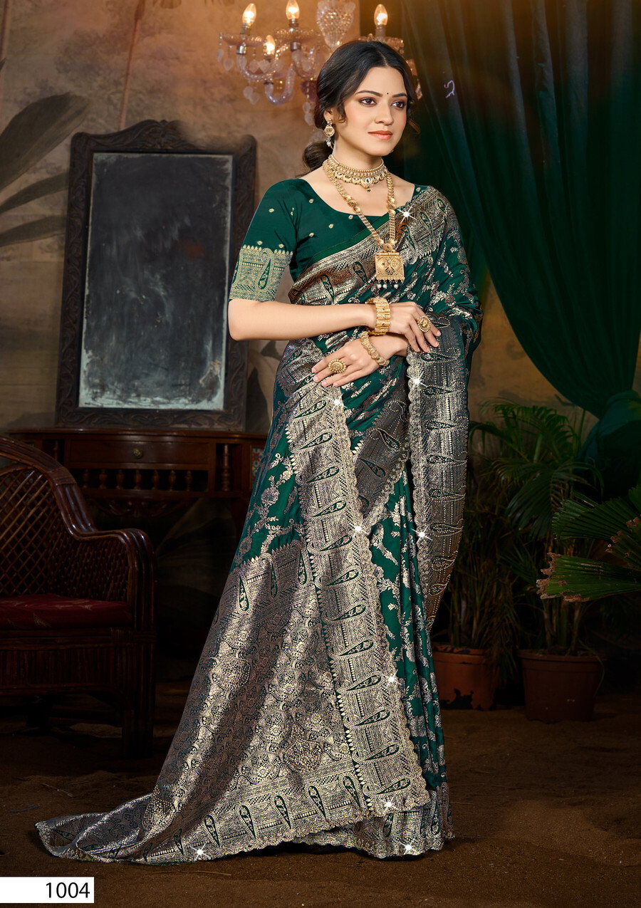 Saroj Tina Silk Saroski Vol 3 Silk Wedding Wear Fancy Saree Collection