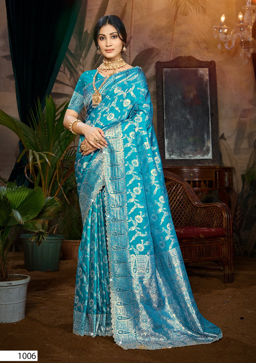 Saroj Tina Silk Saroski Vol 3 Silk Wedding Wear Fancy Saree Collection