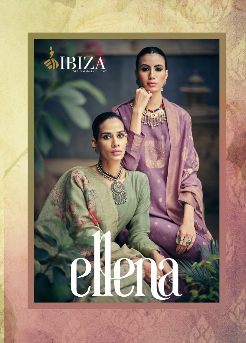 Ibiza Ellena Pure Silk Cotton Jacquard With Handwork Salwar Kameez