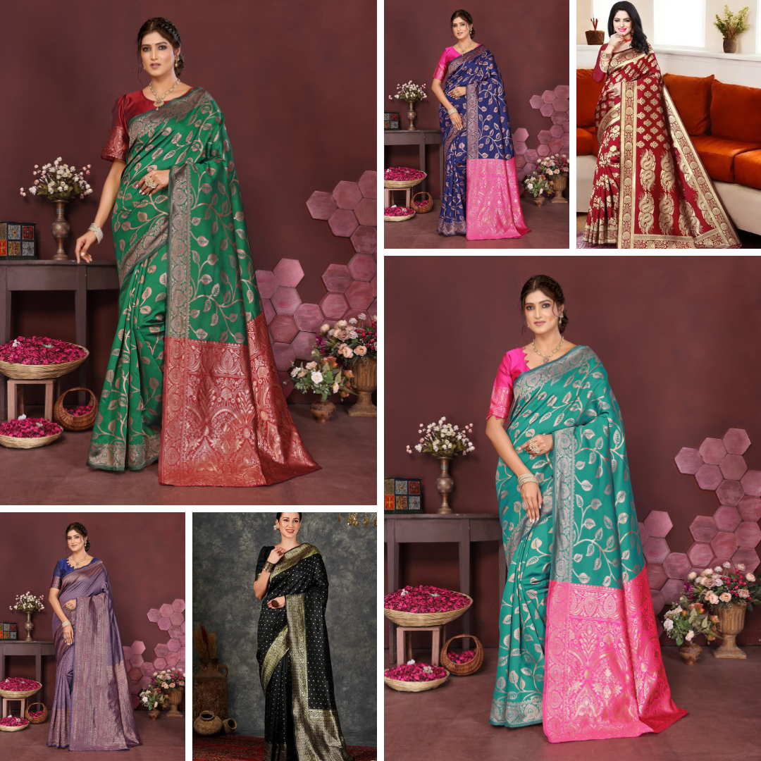 Sd Banarasi Silk Vol 3 Silk Woven Worked Saree Collection