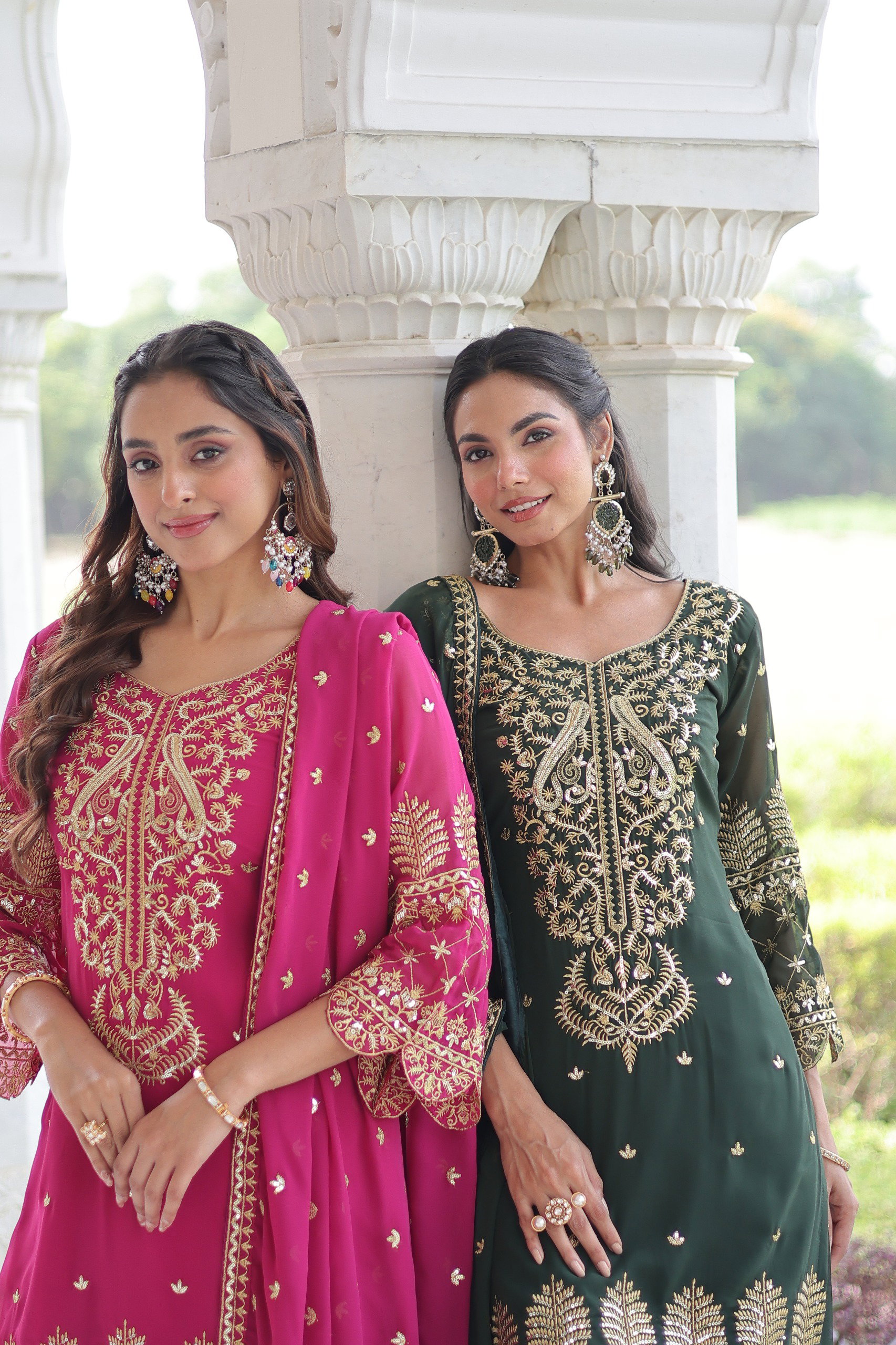 Lekha KA 1219 Faux Blooming Embroidery Kurti Bottom With Dupatta