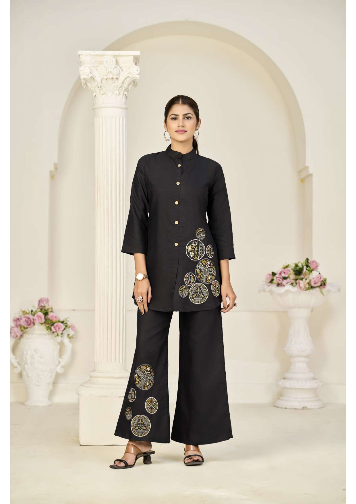 Pushpa Vol 1 Rayon Slub Embroidery Work Co Ord Set Collection