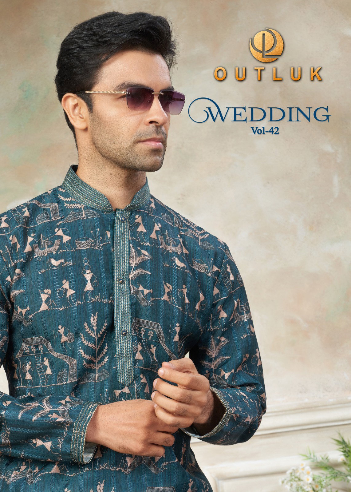 Outluk Wedding Vol 42 Cotton Digital And Work Kurta And Pajama Collection