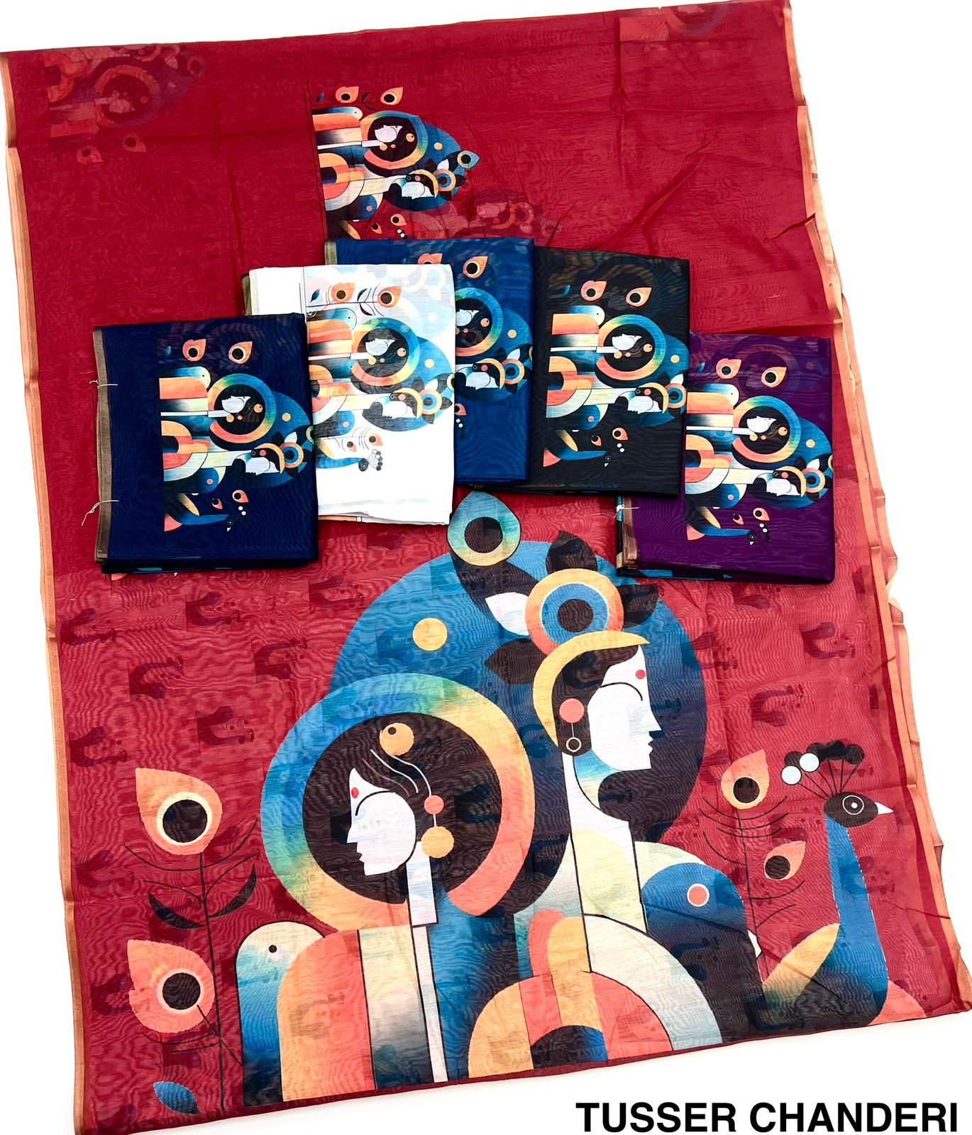 Rajyog 305001 To 6 Tussar Chanderi Kalamkari Printed Fancy Saree Collection