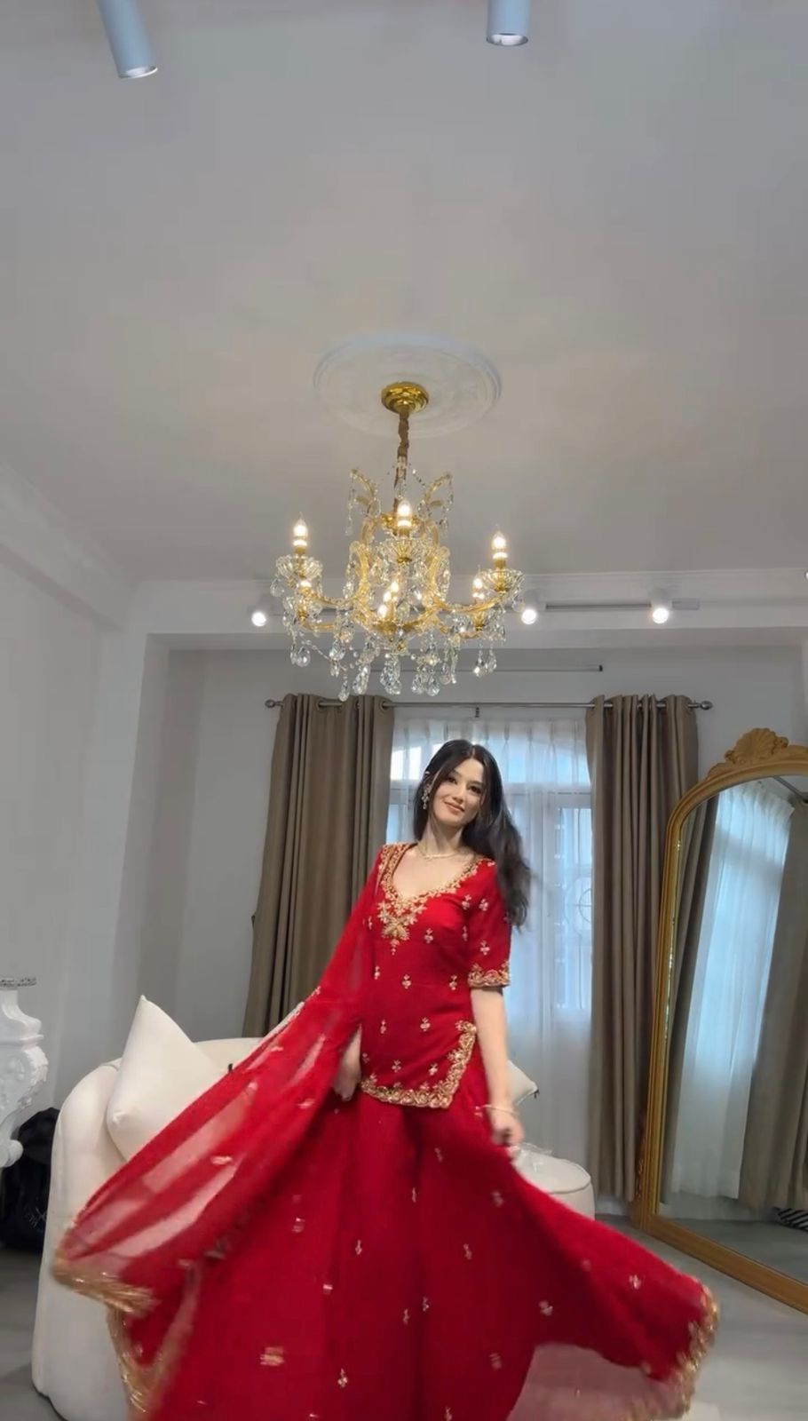 Glory 5968 Foux Gorgette Sharara Set