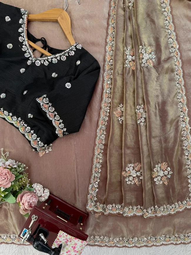 Glory KD 620 Fendy Silk Saree With Blouse