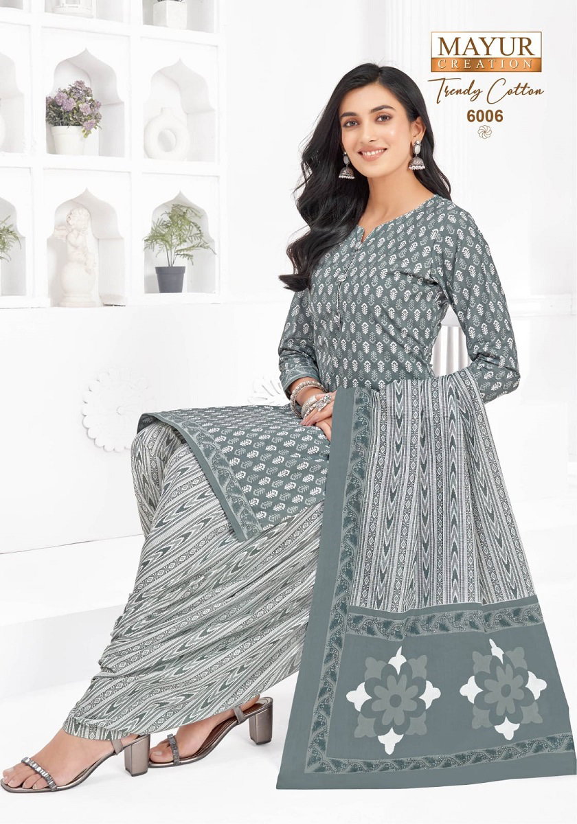 Mayur Trendy Cotton Vol 6 Cotton Printed Daily Wear Dress Material Collection