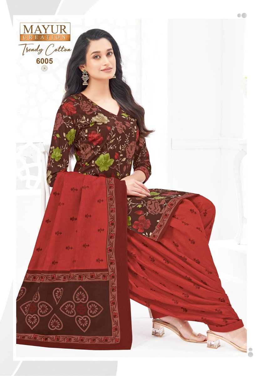 Mayur Trendy Cotton Vol 6 Cotton Printed Daily Wear Dress Material Collection