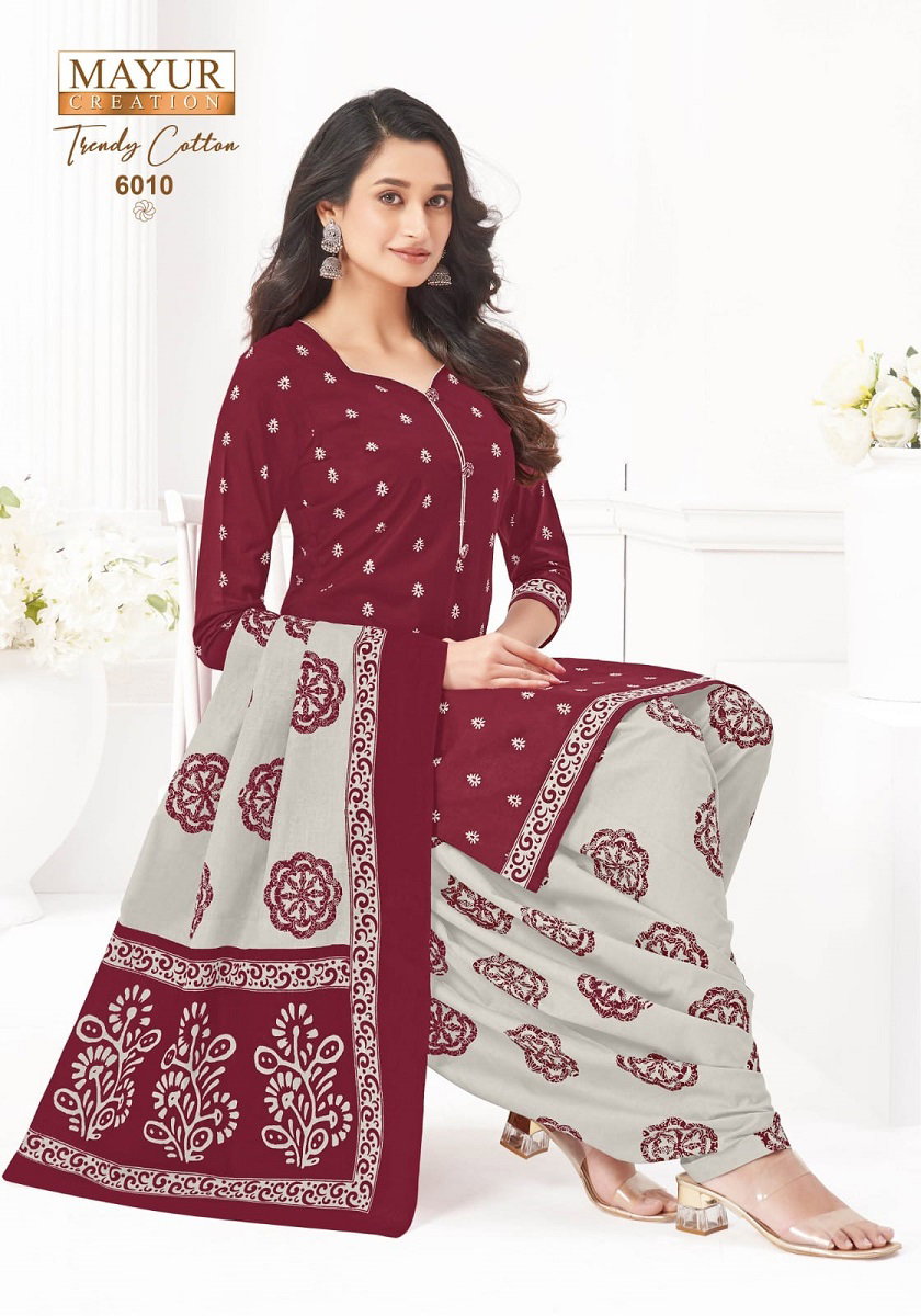 Mayur Trendy Cotton Vol 6 Cotton Printed Daily Wear Dress Material Collection