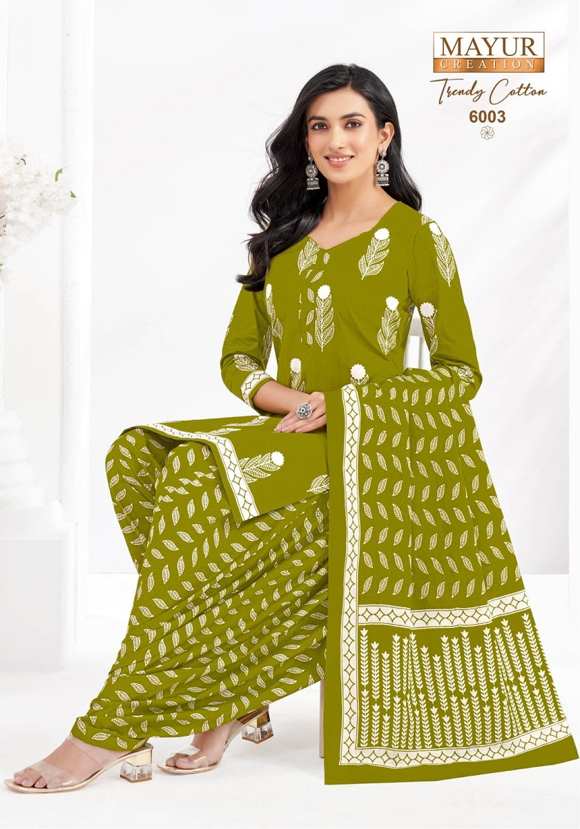 Mayur Trendy Cotton Vol 6 Cotton Printed Daily Wear Dress Material Collection