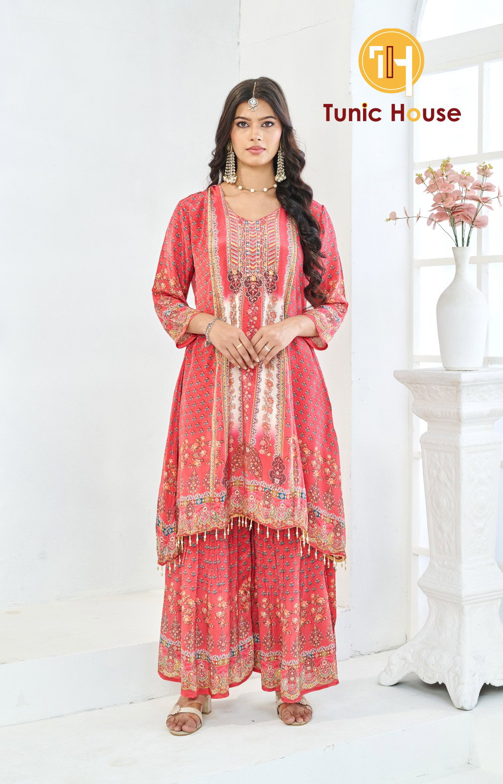 Tunic House Pari Natural Crepe Digital Printed Sharara Collection