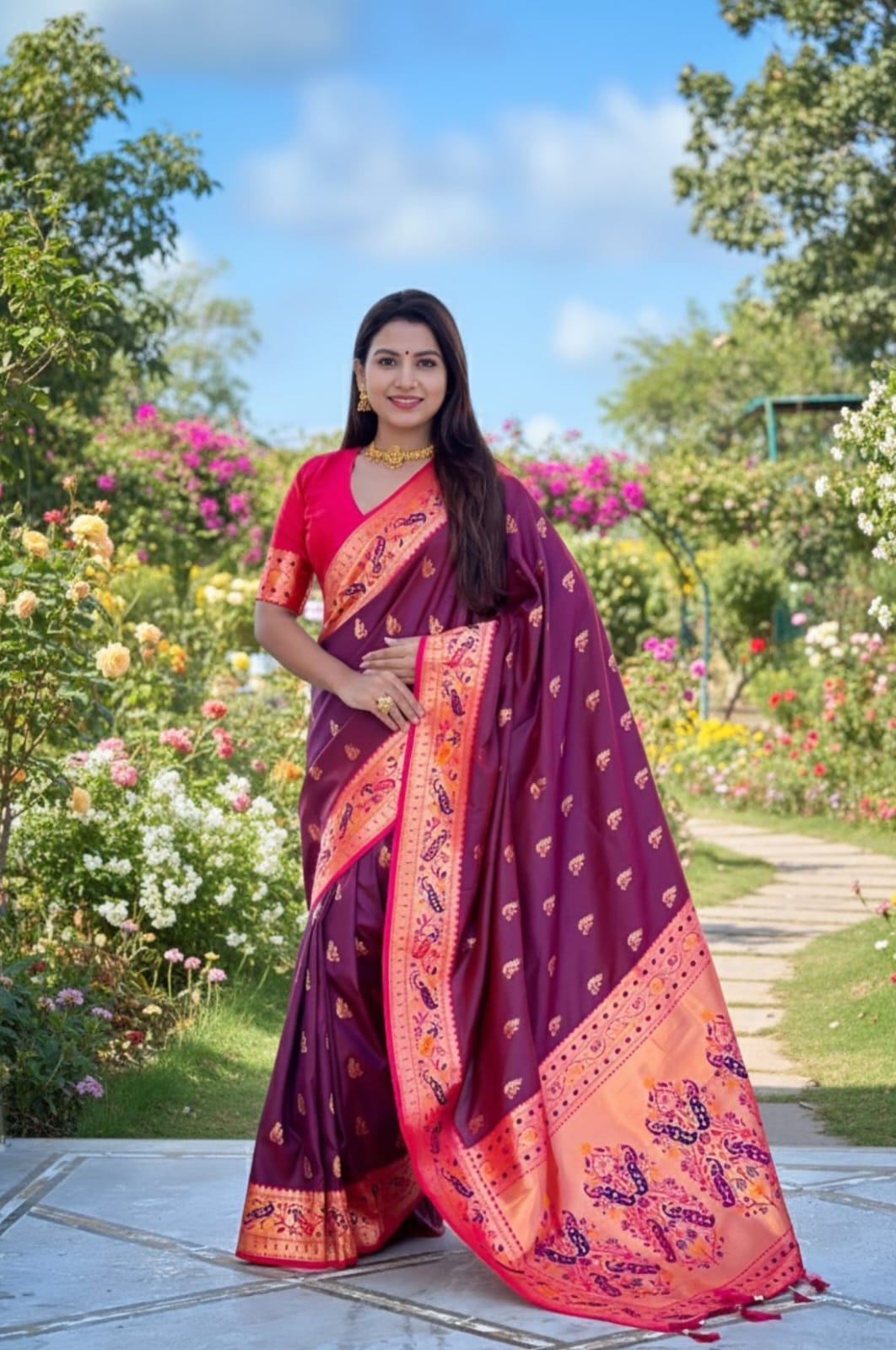 Vt 6079 T Banarasi Silk Meenakari Weaved Fancy Saree Collection