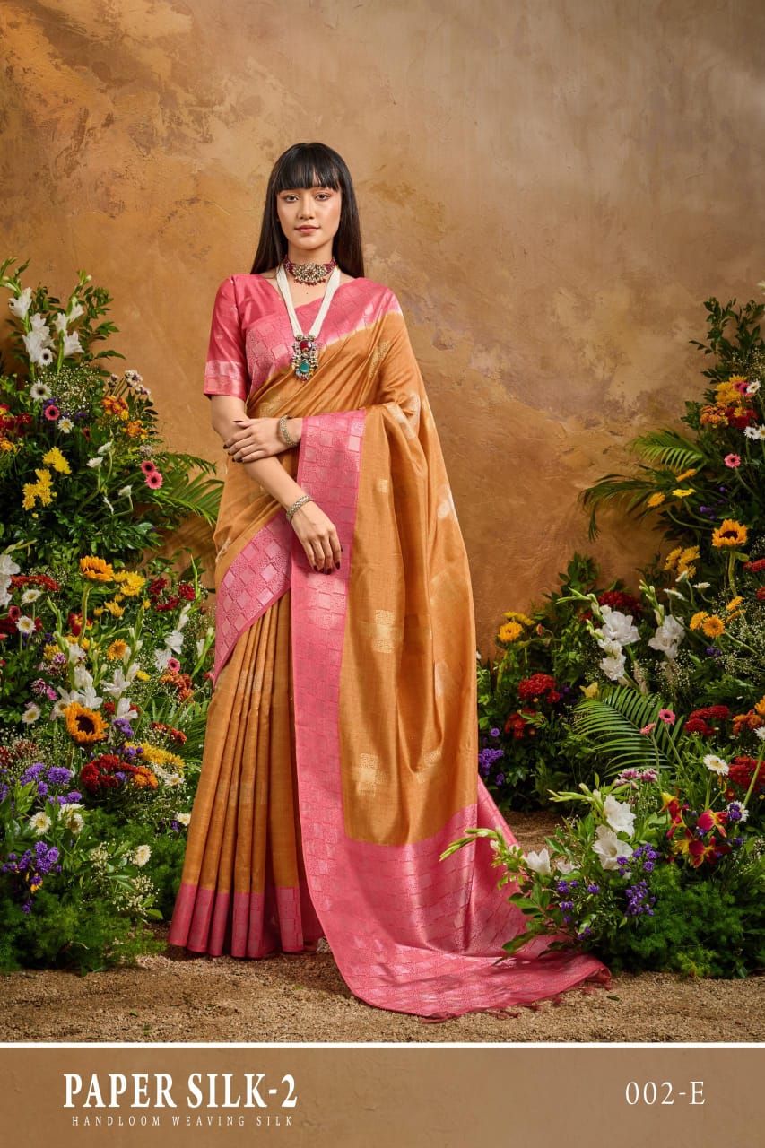 Rajtex Paper Silk 02 Handloom Weaiving Paper Silk Saree Collection 