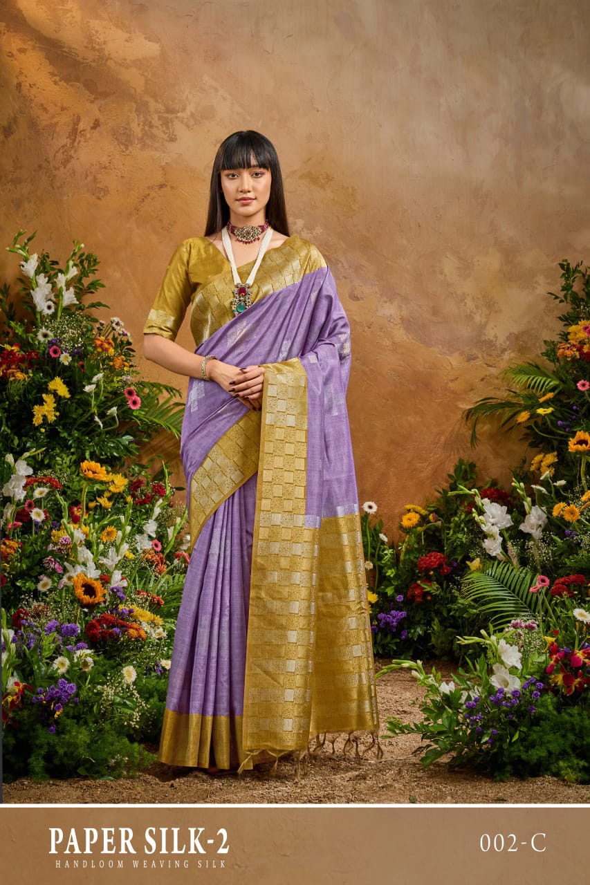 Rajtex Paper Silk 02 Handloom Weaiving Paper Silk Saree Collection 