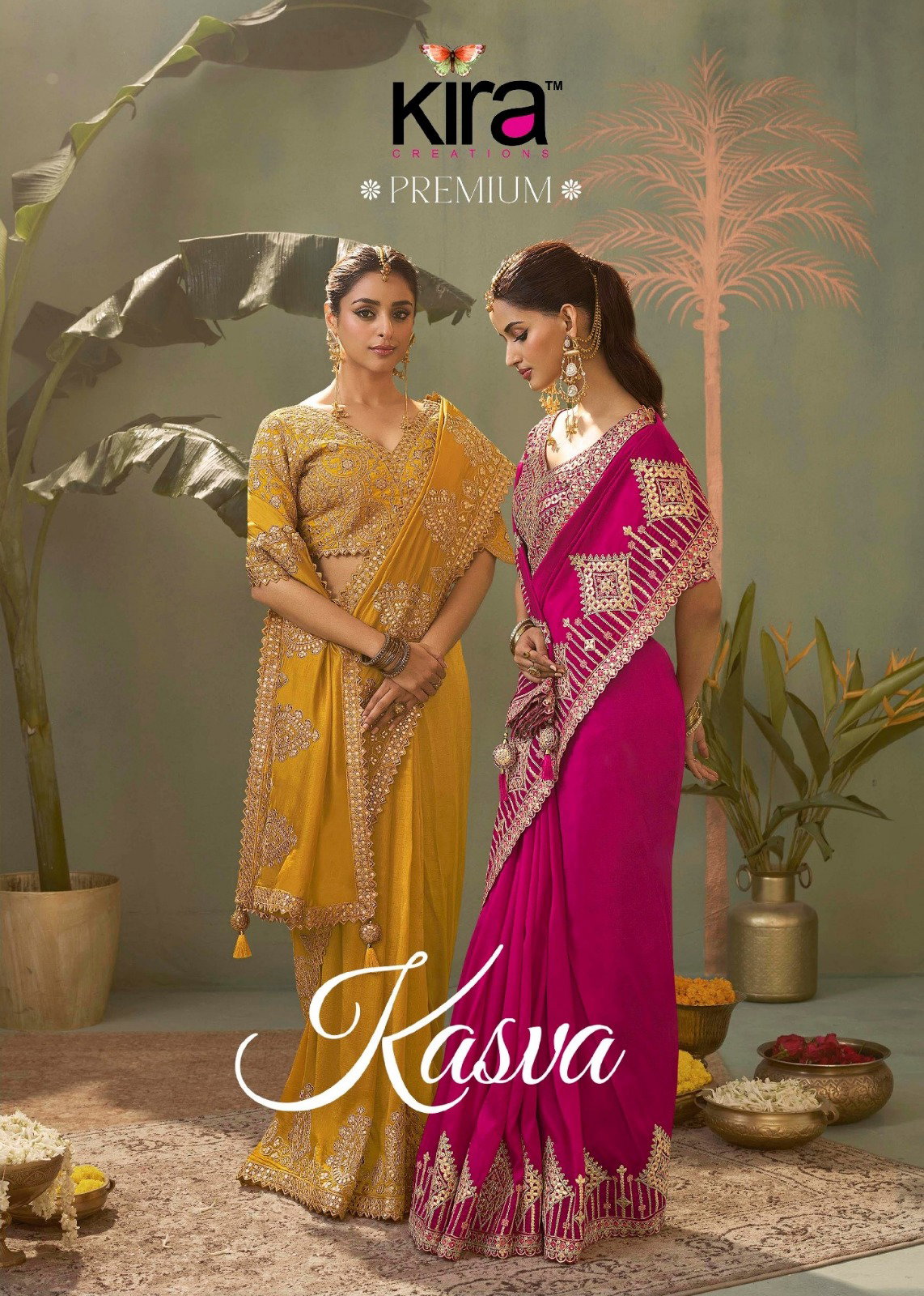 Kira Kashva Baber Silk Gotta Patti Embroidery Wedding Wear Saree
