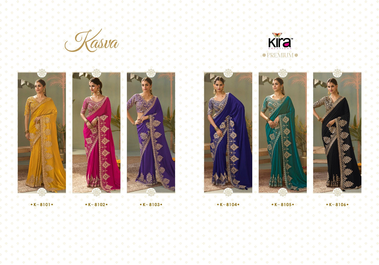 Kira Kashva Baber Silk Gotta Patti Embroidery Wedding Wear Saree