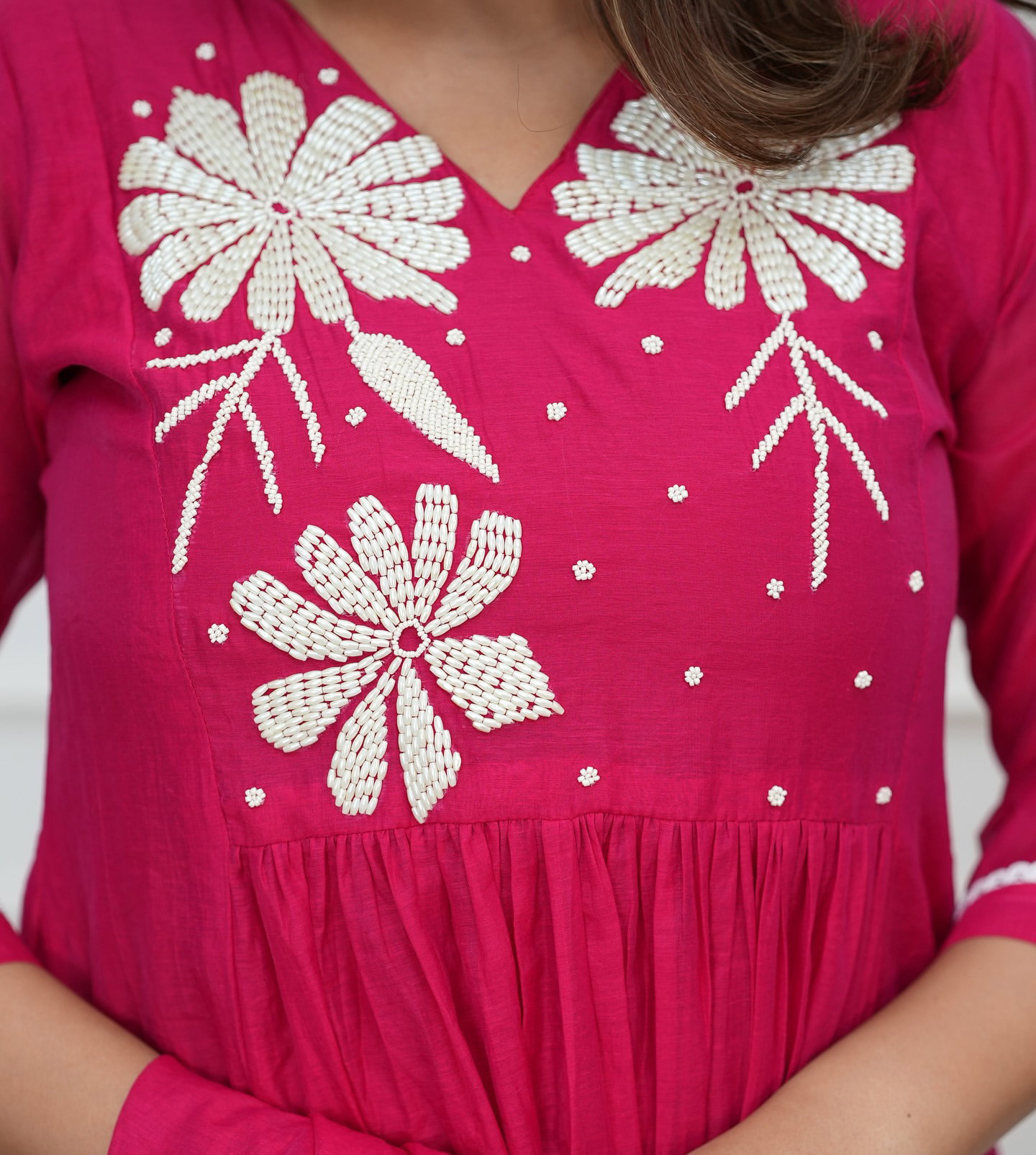 Shivgulabo 01 Roman Silk With Handwork Kurti Pant And Dupatta Collection