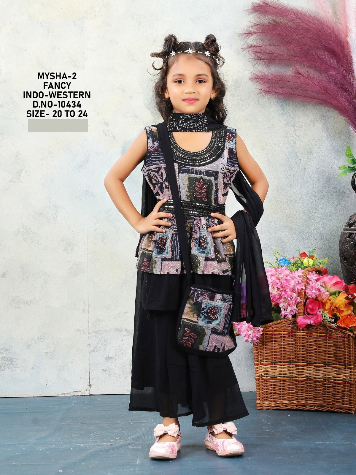Maysha Vol 2 Fancy Indo Western Georgette Kids Wear Collection