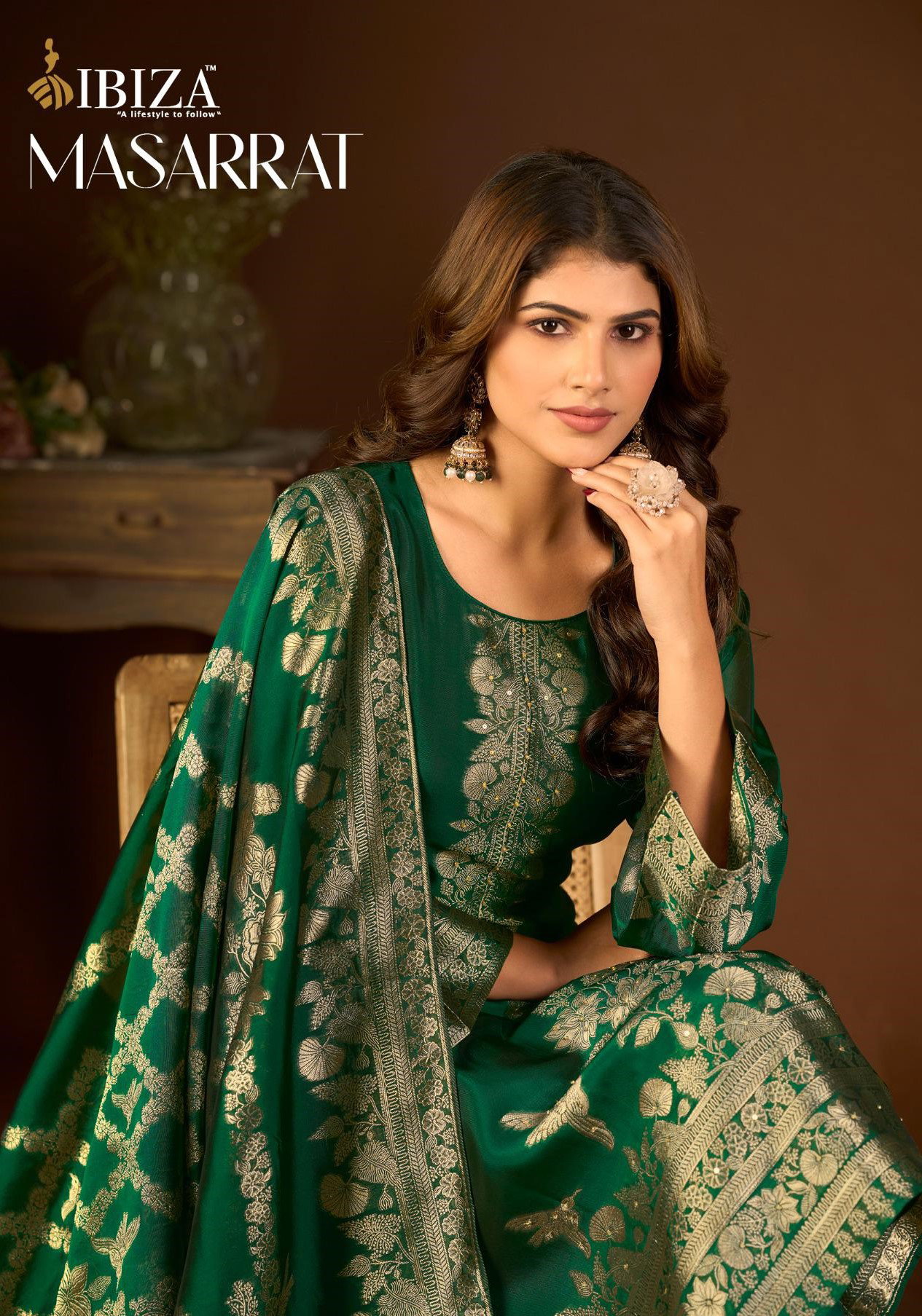 Ibiza Masarrat Banglory Silk With Handwork Festival Wear Salwar Kameez
