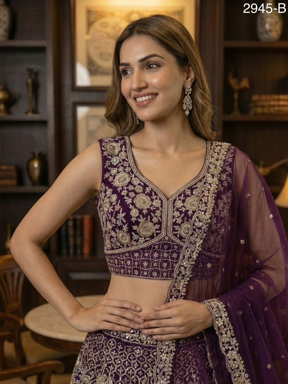 Anjani 2945 Elegant Embroidery and work Party wear Lehenag Choli Collection 
