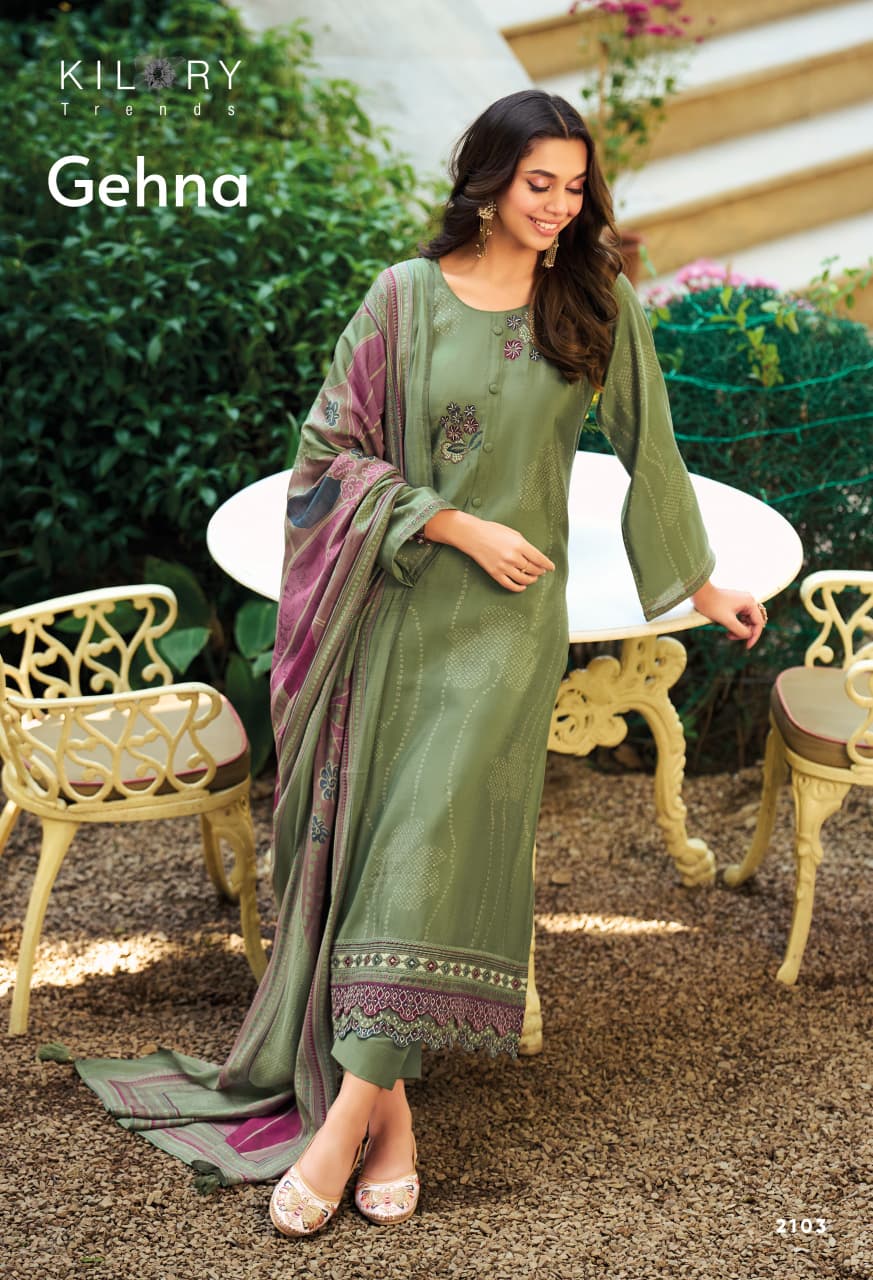 Kilory Gehna Modal Silk Digital Print Embroidery Salwar Kameez