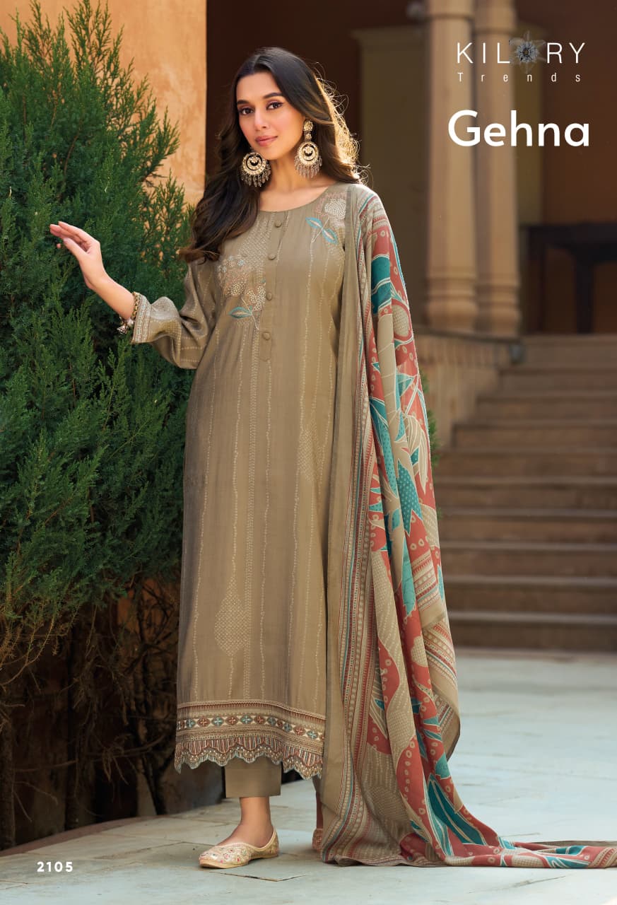 Kilory Gehna Modal Silk Digital Print Embroidery Salwar Kameez