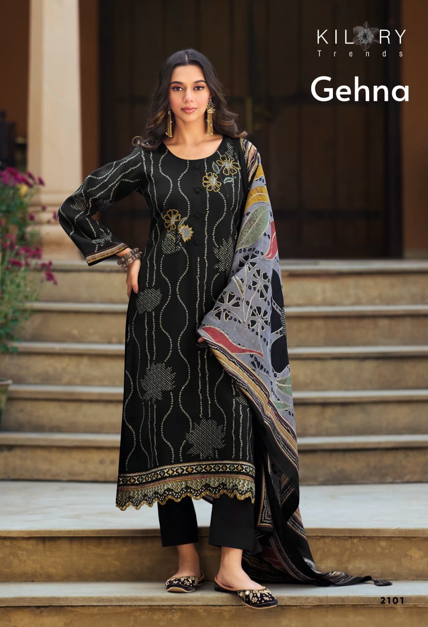 Kilory Gehna Modal Silk Digital Print Embroidery Salwar Kameez
