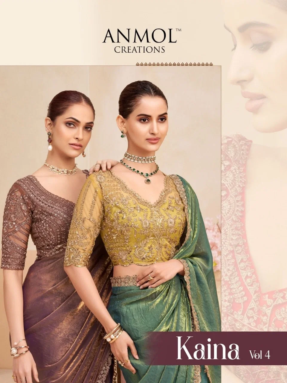 Anmol Kiana Vol 4 Georgette Two Tone Shimmer Saree Collection