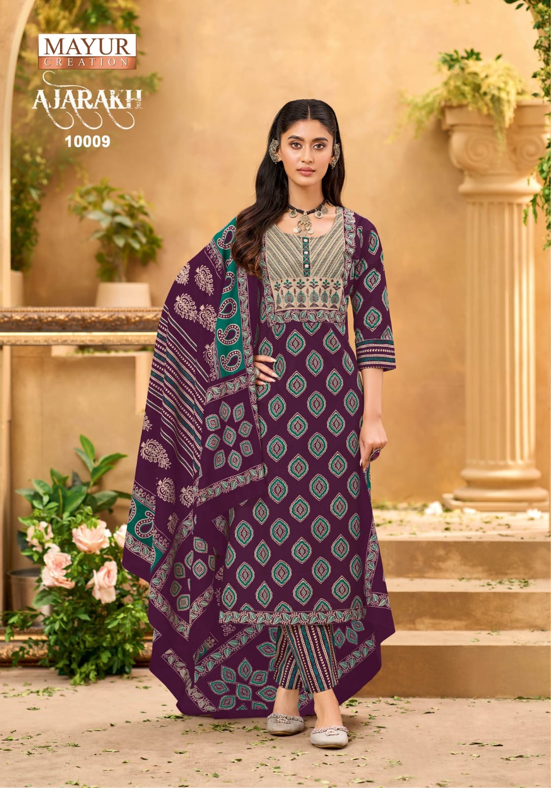 Mayur Ajarakh Vol 10 Readymade Cotton Printed Kurti Pant With Dupatta