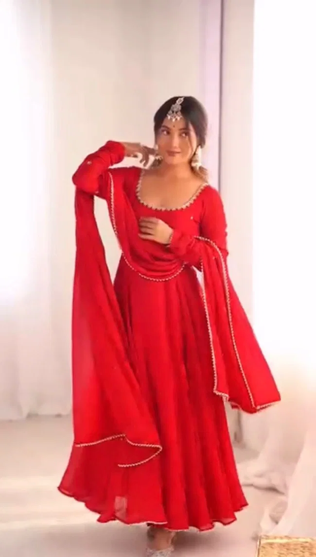 Glory KD 1527 Faux Georgette Designer Gown Set