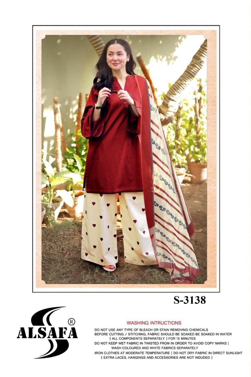 AL Safa s 3138 TOP With Plazo & Duptta Collection  