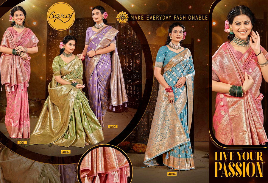 Saroj Kanika Silk Vol 4 Silk Wedding Wear Fancy Saree Collection