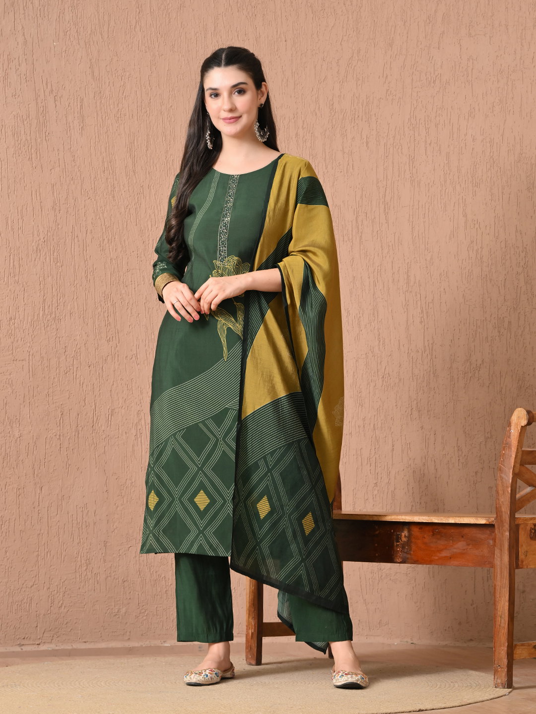 Hr 1203 Roman Digital Printed Kurti Bottom And Dupatta Collection