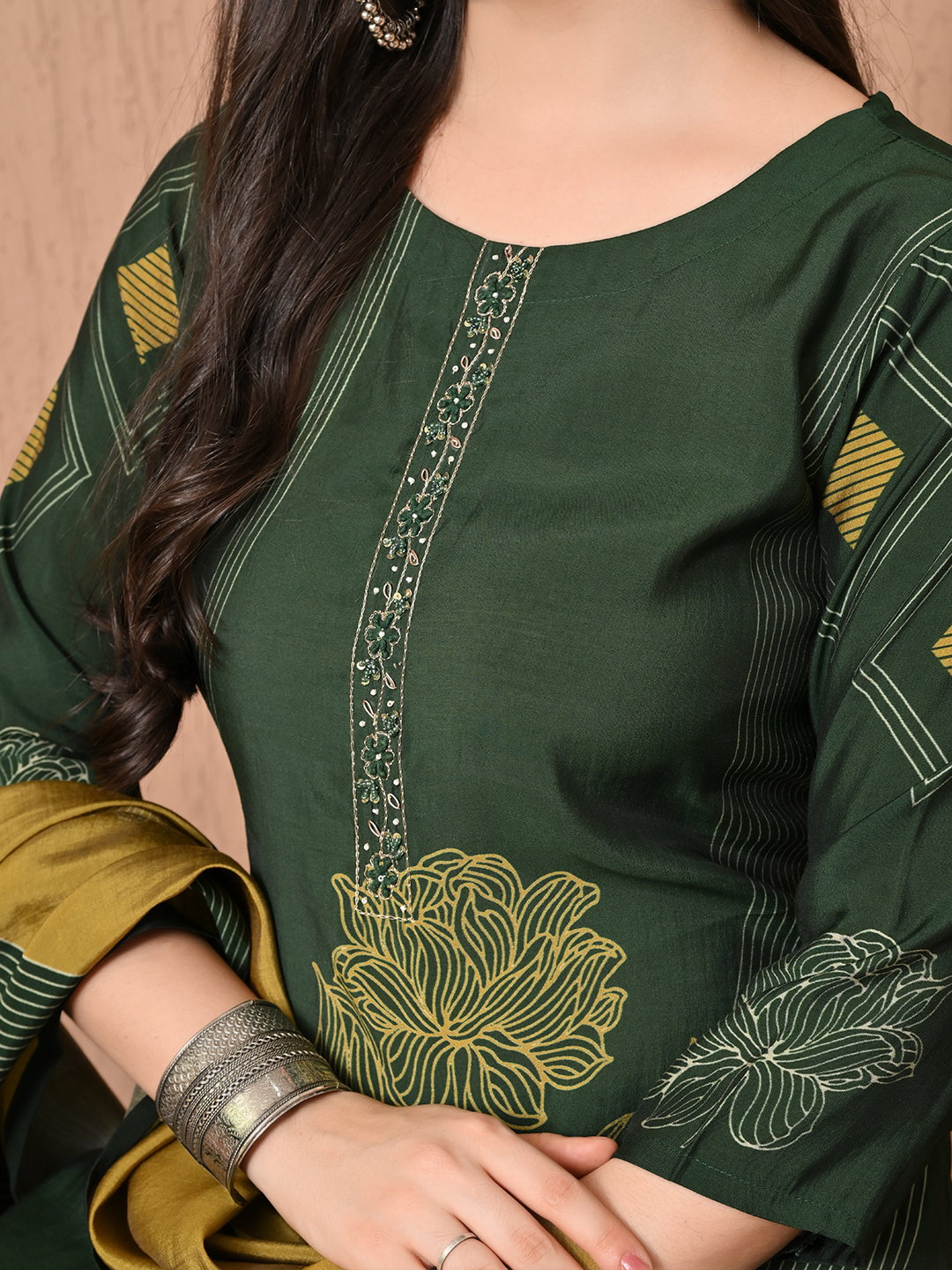 Hr 1203 Roman Digital Printed Kurti Bottom And Dupatta Collection