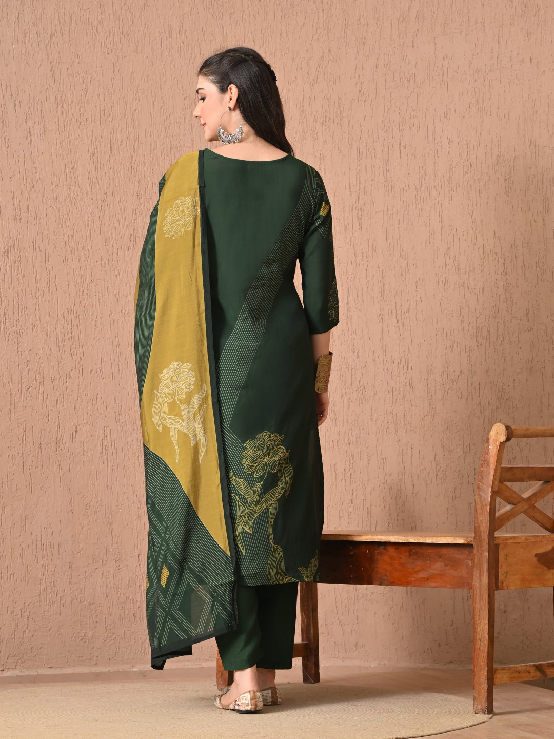 Hr 1203 Roman Digital Printed Kurti Bottom And Dupatta Collection