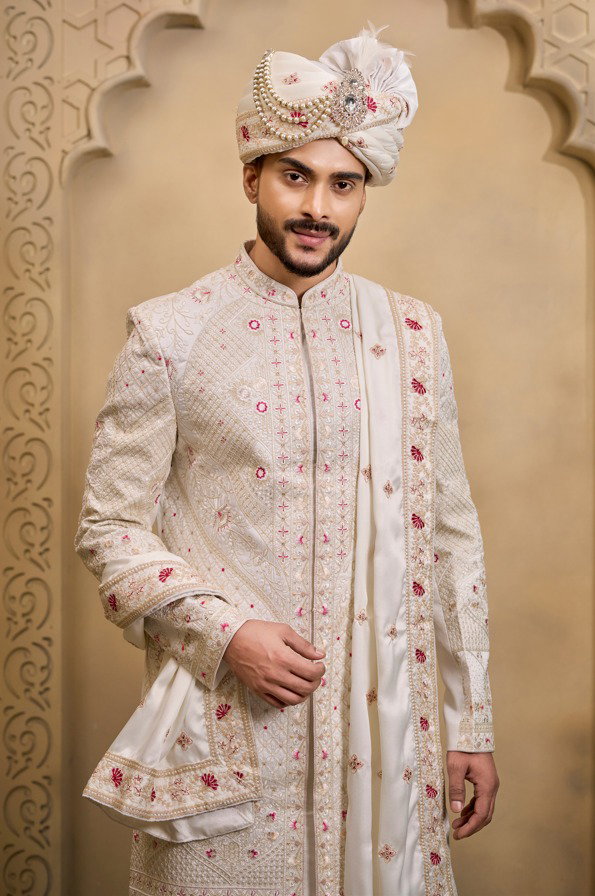 Swarg 5090 to 5094 series Rose gold sherwani set Collection 
