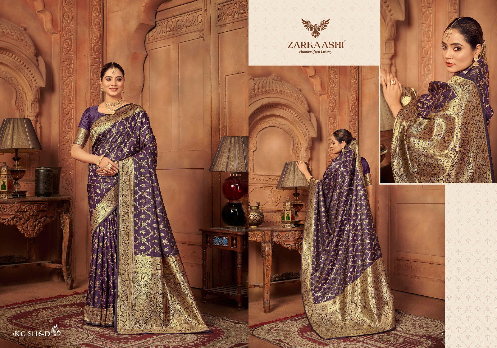 Zarkaashi Vishruti Vol 2 Katan Silk Traditional Wear Saree Collection