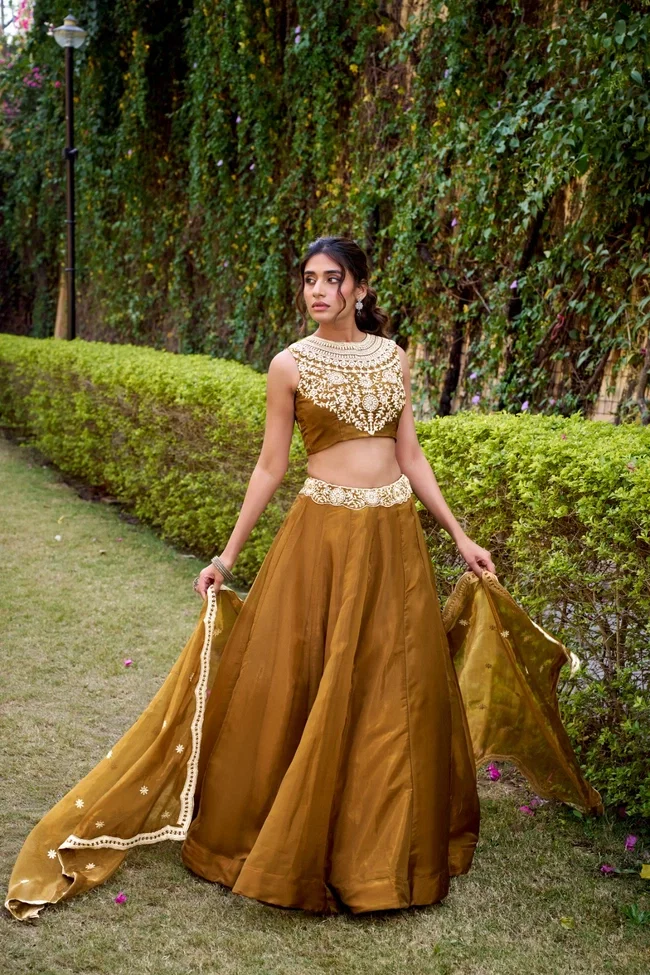 Lekha yf 1445 Chanda Silk Plain With Embroidery Worked Designer Lehenga Choli