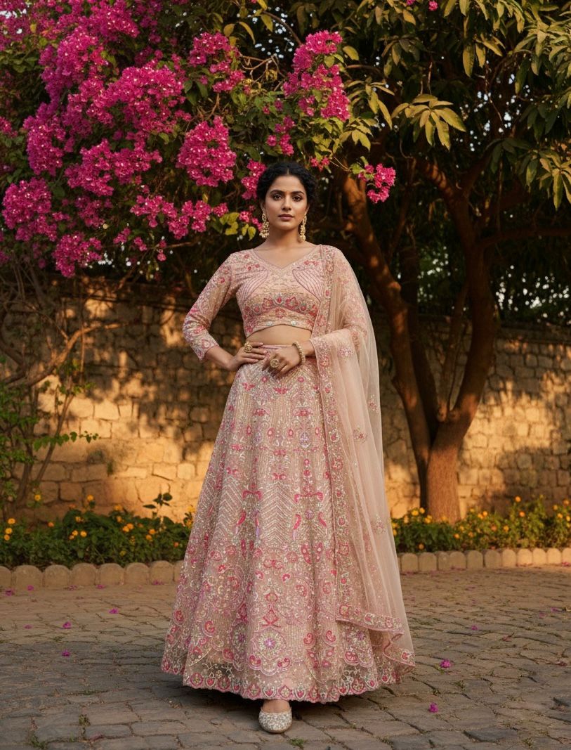 BD 1819 Embroidery Sequins Work Lehenga Collection 