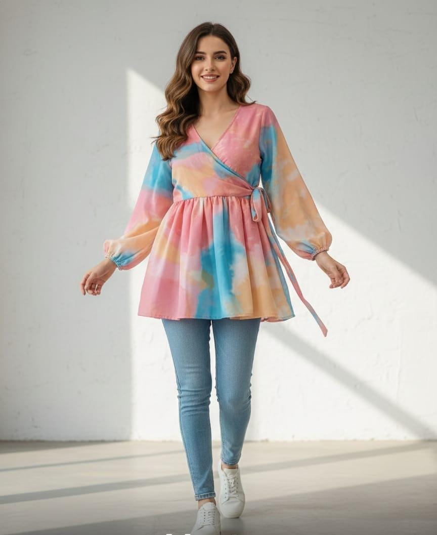 9Star Fashion Rose Rayon Fancy Tunic Top Collection