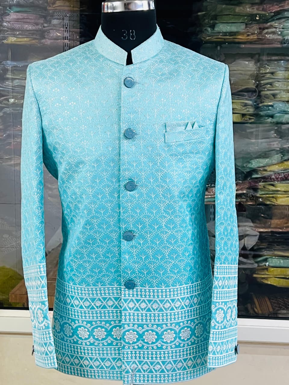 Lekha Mald Jodhpuri Jacquard Heavy Embroidery Wedding Wear 