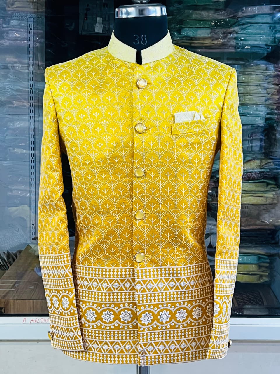 Lekha Mald Jodhpuri Jacquard Heavy Embroidery Wedding Wear 