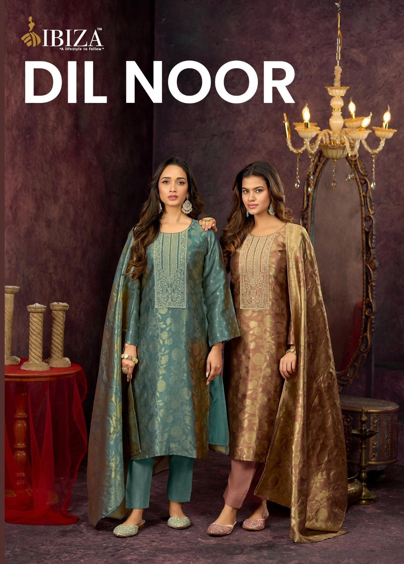 Ibiza Dil Noor Ziraf Silk With Embroidery Salwar Kameez Collection
