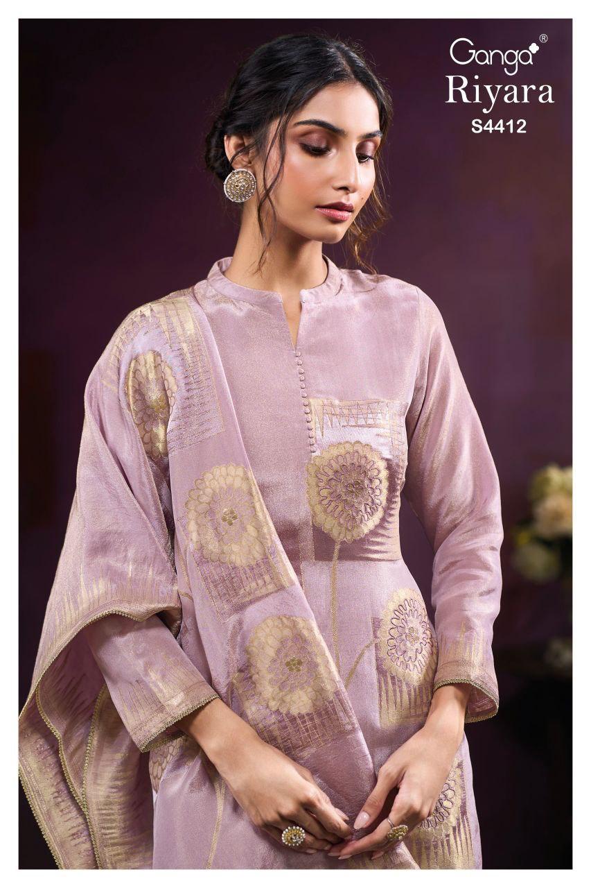 Ganga Riyara 4412 Bemberg Silk With Embroidery Salwar Kameez